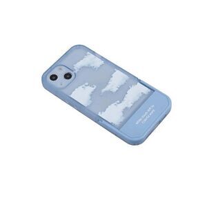 CLEAR Women’s Blue Cloud Print Phone Case with Invisible Holder for iPhone 13 Pr